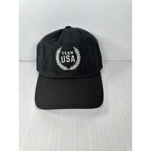 NEW Team USA Olympic Hat Cap Black Gray Adjustable OSFA